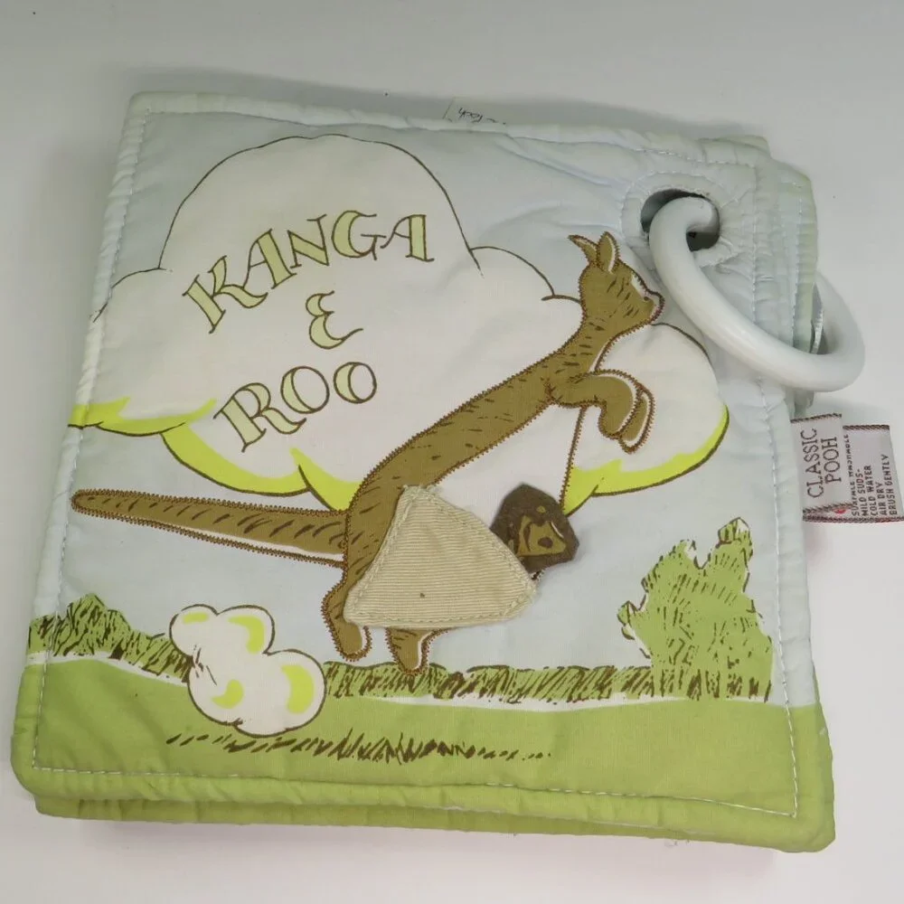 Classic Winnie the Pooh Fabric Book with rattle inside GUND